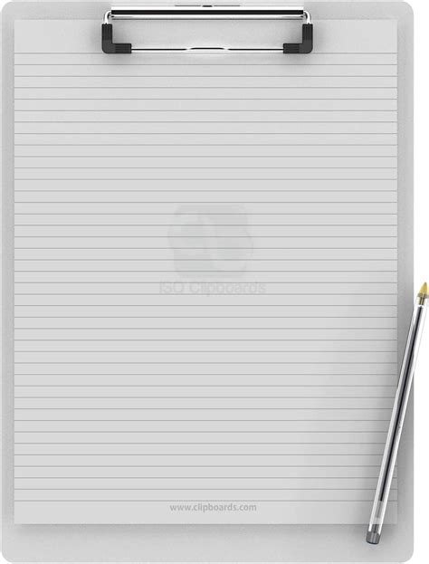 Letter Size 85 X 11 Aluminum Clipboard White Office