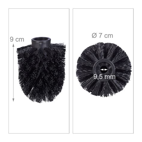 Tête de rechange pour brosse WC lot de 10 orifice intérieur 9 5 mm