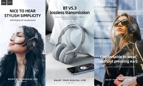 HOCO W40 Stereo Sports Bluetooth 5.3 Wireless Headphones