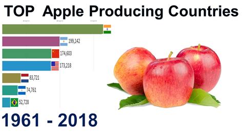 Top Apple Producing Countries 1960 2018 Apple Export Youtube