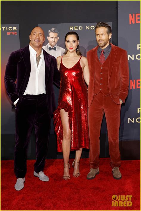 Gal Gadot And Ryan Reynolds Wore Red For Red Notice Premiere With