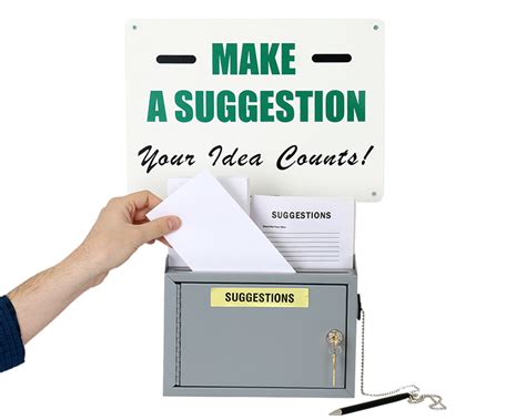 Suggestion Box Signs And Suggestion Box Kits Free Shipping From