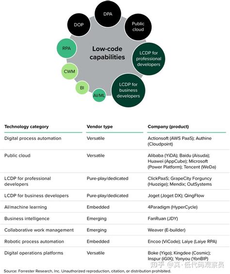 解读forrester《the State Of Low Code Platforms In China》（中国低代码平台发展报告）全文：9类