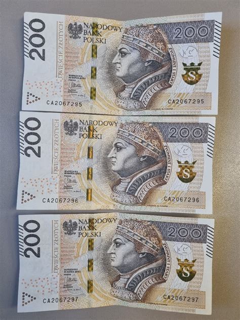 Banknoty Z Kolejne Numery Seryjne Szt Ostrzesz W Og Oszenie