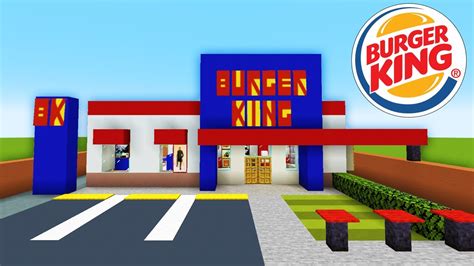 Minecraft Tutorial How To Make A Modern Burger King Restaurant 2022