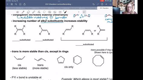 Introduction To Alkene Structure And Stability Youtube