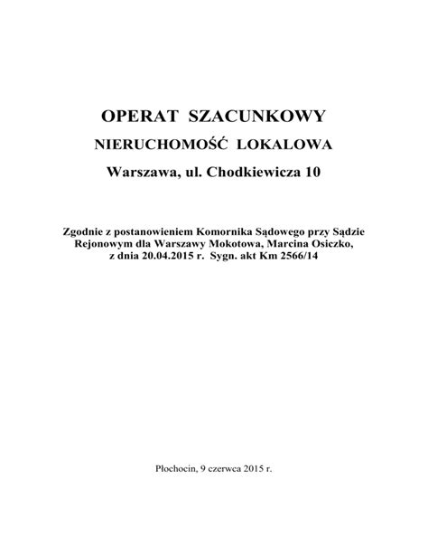 Operat Szacunkowy