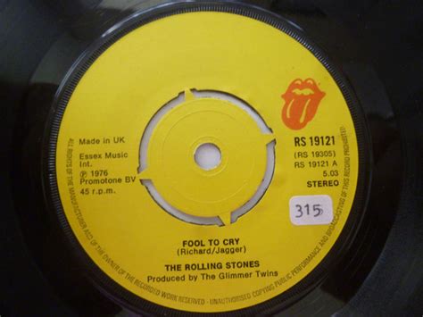 The Rolling Stones Fool To Cry Knockout Centre Vinyl Discogs