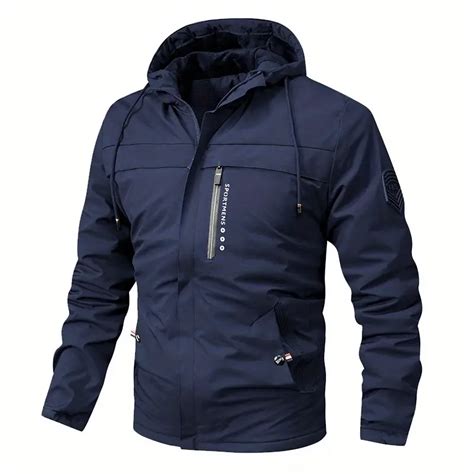 Warm Fleece Hooded Jacket Mens Casual Winter Jacket Coat Temu