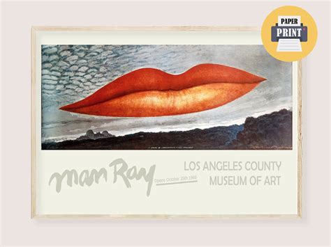Man Ray Poster Lips Art Print Anatomy Retro Man Ray Lips Exhibit Poster