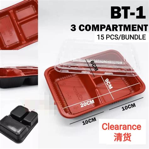 Clear Stock Bundle Of Pcs Disposable Compartment Lunch Bento Box