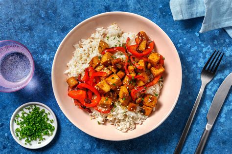 Basilikum Tofu mit fruchtiger Orangen Soja Soße Rezept HelloFresh