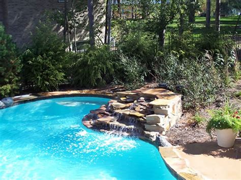 Great natural pool with stone waterfall, done by All Seasons Pools and ...