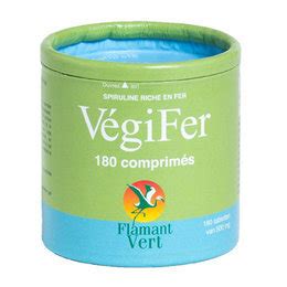 Vegifer Flamant Vert Spiruline riche en fer 180 comprimés Acheter