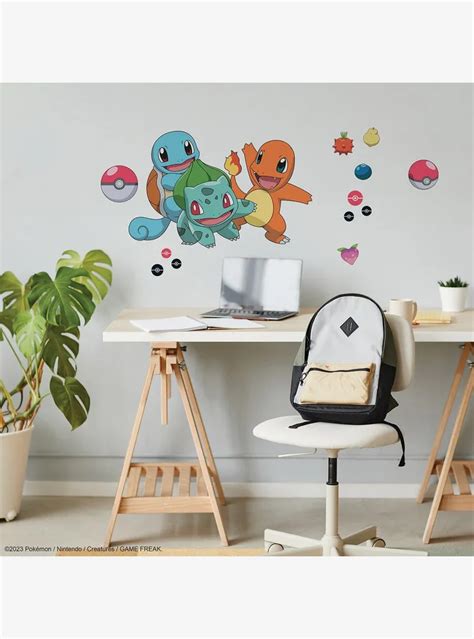 Boxlunch Pok Mon Squirtle Charmander Bulbasaur Peel Stick Giant Wall