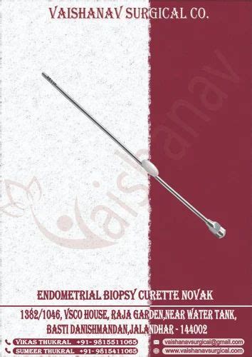 Stainless Steel Vaishanav Endometrial Biopsy Curette Novak At Rs