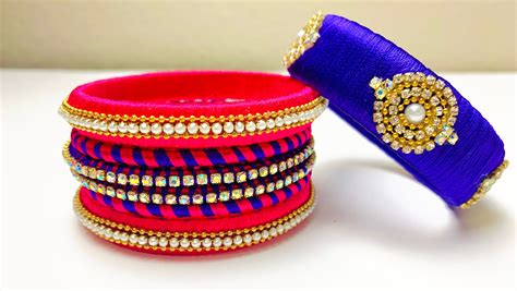 Indian Silk Thread Bangles Set Bridal Collection Party Etsy Canada