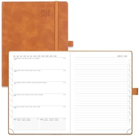 Poprun Diary A Week To View Pu Leather Soft Cover X Cm