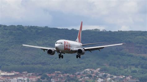 Pouso Do Boeing 737 700 Prefixo PR VBO No Aeroporto De Montes Claros