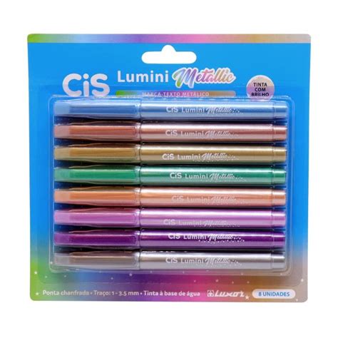 Estojo Marca Texto Lumini Metallic C Cores Cis A Casa Das Artes A