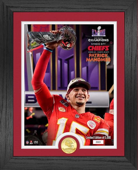 Patrick Mahomes LE Chiefs Super Bowl LVIII Celebration Custom Framed ...