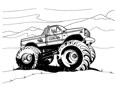 Dessins De Coloriage Monster Truck Imprimer Sur Laguerche Page