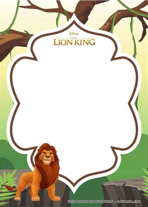 Free Printable Lion King Birthday Party Kits Template Bagvania