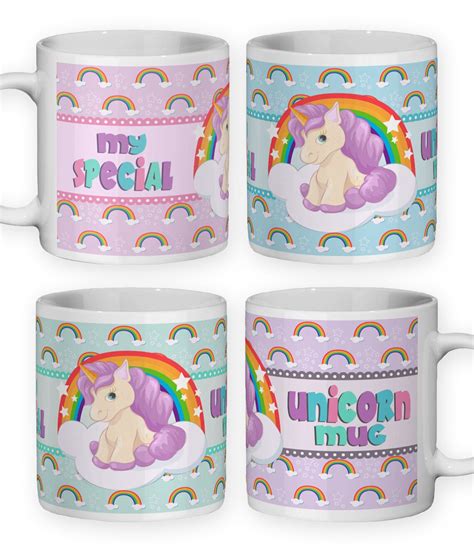 My Special Unicorn Sublimation Mug Template Cute Unicorn Etsy