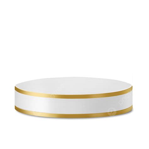 Product Display Podium Png Picture Single White Gold Product Stand