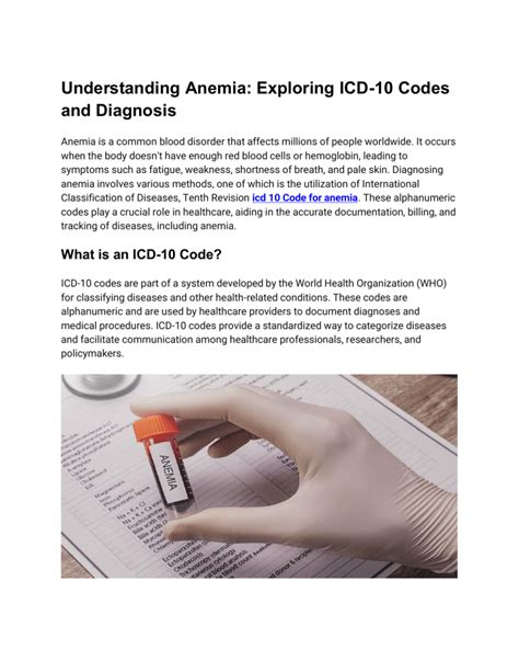 Icd 10 Code For Anemia Article 1