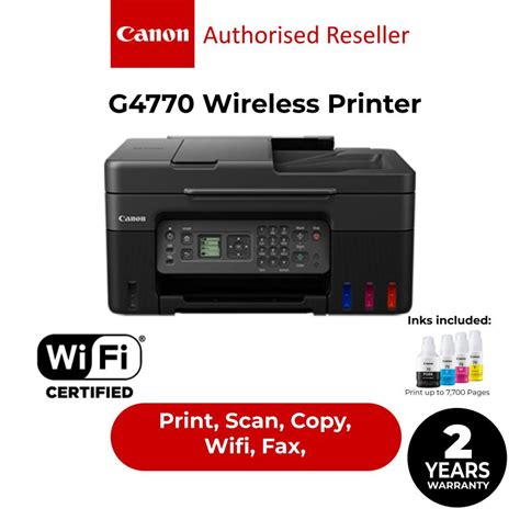 Canon Pixma G Wireless Refillable Ink All In One Printer With Fax