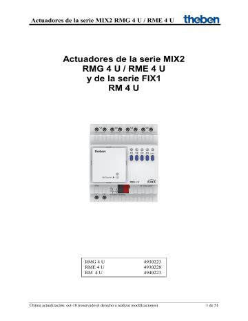 THEBEN RMG 4 U KNX Manual De Usuario Manualzz