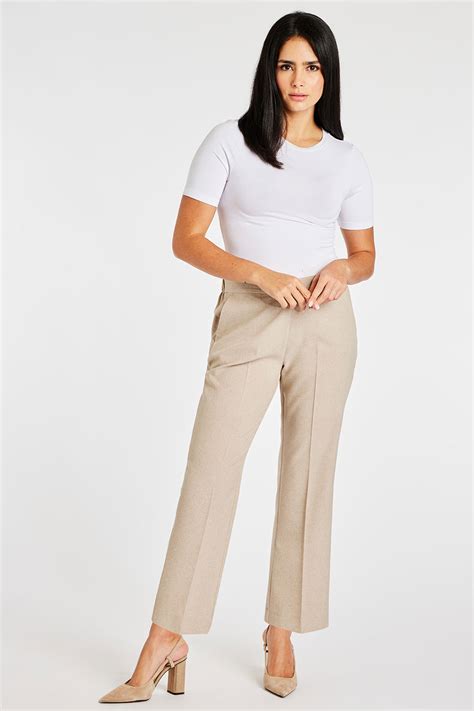 Straight Leg Elasticated Pull On Trousers Bonmarché