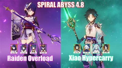 C Raiden Overload C Xiao Hypercarry Spiral Abyss Genshin