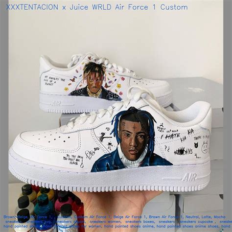 Xxxtentacion X Juice Wrld Air Force 1 Custombuy Now Luxetsy Pu