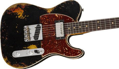 Fender Custom Shop Limited Edition 60s Hs Tele Custom Heavy Relic Aged Black Over 3 Tone