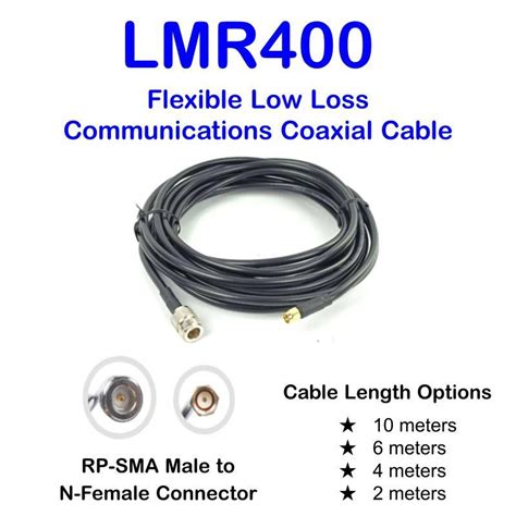 Lmr400 Low Loss Coaxial Cable Rp Sma Male And N Female