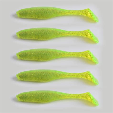 5pcslot 52g85cm Handmade Soft Bait Fish Fishing Lure Paddle Tail