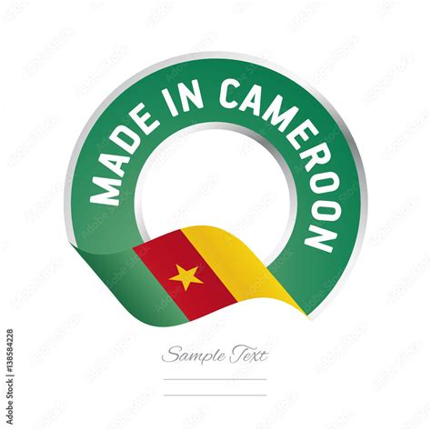 Vetor De Made In Cameroon Flag Green Color Label Logo Icon Do Stock