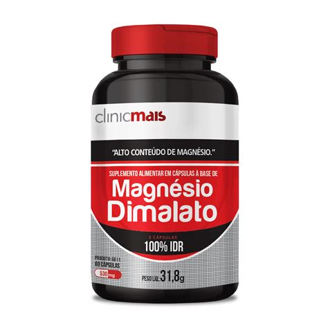 Magnésio Dimalato 60 cápsulas ClinicMais