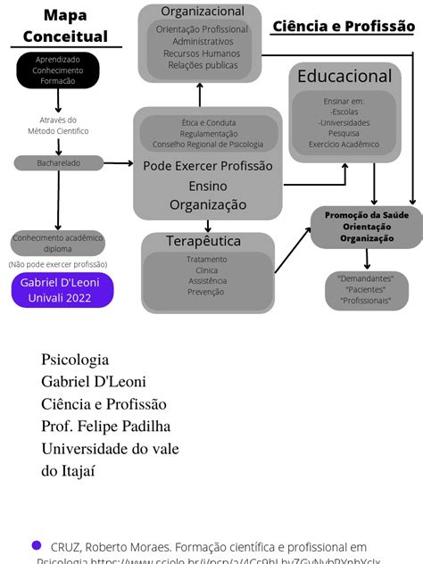 Mapa Conceitual Psi Ciencias E Profissao Pdf