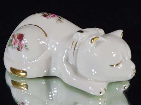 Vintage Cat Figurine Set Of 2 Formalities By Baum Bros Porcelain