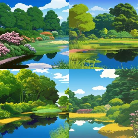 Summer Pond Illustrated Landscape By Studio Ghibli And Frederator