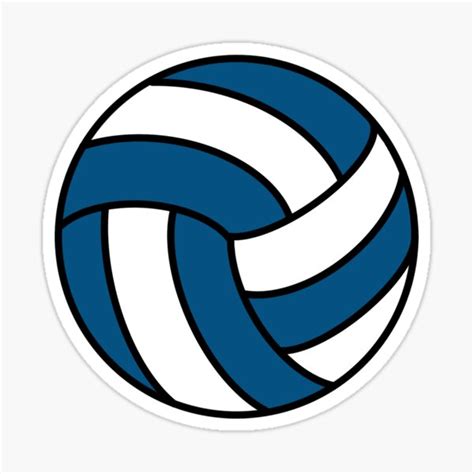 "blue and white volleyball graphic" Sticker for Sale by chars-designs ...