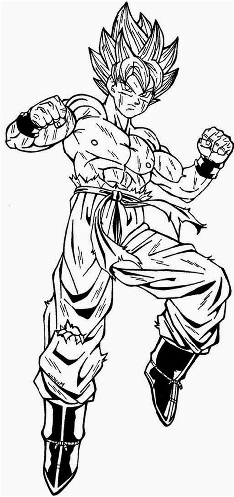 Imagen De Goku Para Colorear Dibujos De