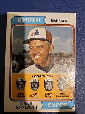 1974 Topps Baseball Cards 531 Gene Mauch EBay