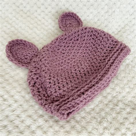 Baby Bear Hat Crochet Baby Hat Baby Bear Beanie Crochet Baby Etsy