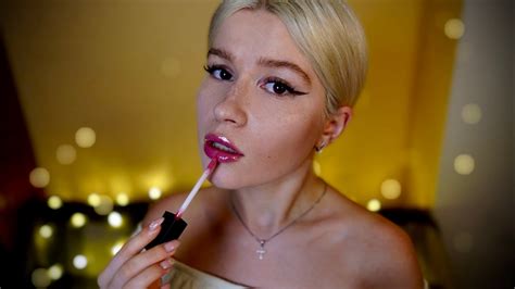 Asmr Tingly Layers Of Lipgloss Sticky Mouth Sounds Counting