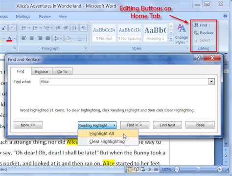 Find And Replace Text Ms Word 2007 Tutorial Riset