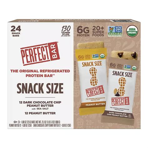 Perfect Bar Original Refrigerated Protein Bar Variety Pack Snack Size